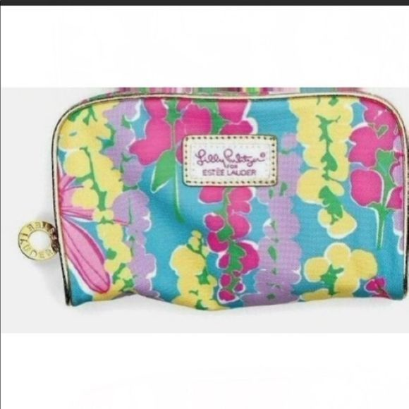Lilly Pulitzer x Estée Lauder snapdragon cosmetic pouch - Picture 2 of 8